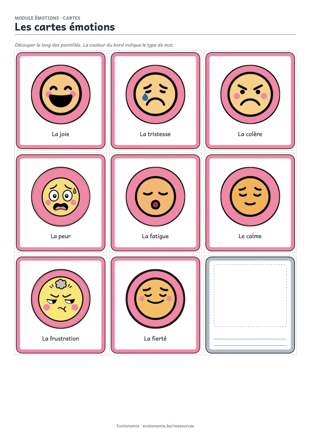 Preview of the emotion cards to cut out.
